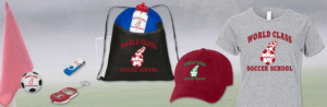 Image of Promotional Items and Gear - Hats, Backpacks, Thumbdrives, Water Bottles, T-Shirts, Stress Balls - World Class Soccer School - Pennsylvania